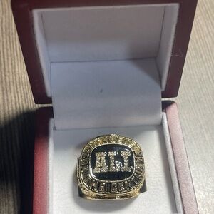 Muhammad Ali Gold and Black Championship Replica Ring Paperweight gift boxed